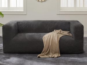 We Sink Into the Giant Sherpa Bean Bag Sofa