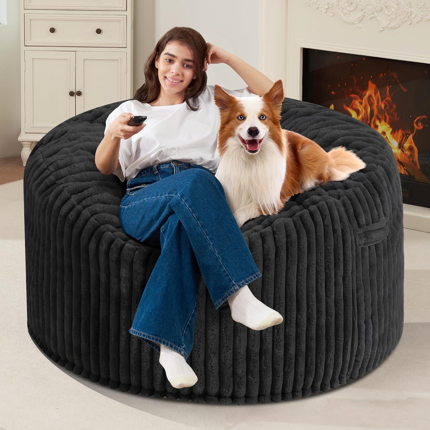 We ‍Sink In: Homguava 3FT Memory-Foam Bean Bag